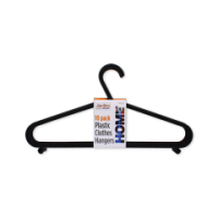 Rysons black plastic clothes hangers 10 pack for bulk purchase