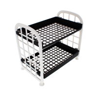 Two-tier plastic shelving unit by Rysons