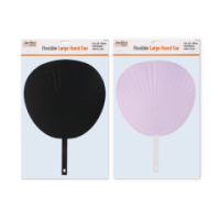 Rysons Flexible Large Hand Fan Black and Pink 270 x 280mm