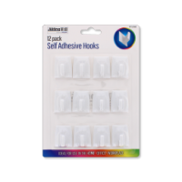 Self adhesive hooks 12 pack