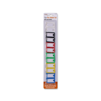 Rysons colour-coded key tags with name labels in a 12 pack