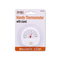 Compact fridge and room thermometer with stand