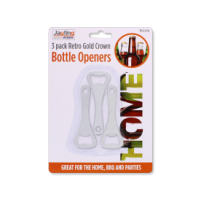 Rysons Retro Gold Crown Bottle Openers 3 Pack vintage design