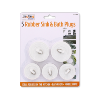 Rysons Assorted Rubber Sink and Bath Plugs 5 Pack