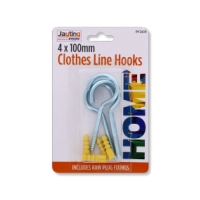Rysons 100mm clothes line hooks pack of 4 for washing lines
