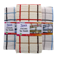 Egyptian Tea Towel 3 Pack assorted colours by Rysons