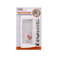 Plastic toilet roll holder with fixings