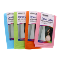 Plain White PEVA Shower Curtain