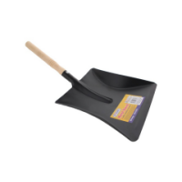 Large metal shovel with a sturdy handle