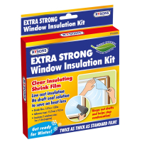 Extra strong window insulation kit with film and tape