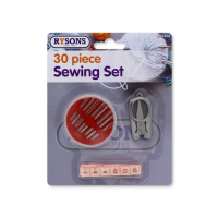 30 Piece Sewing Needle Set With Tape Measure & Folding Scissor