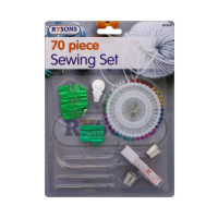 Rysons 70 piece sewing tool set with threads, thimbles, and needles