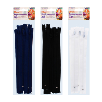 Rysons Replacement Zips 20cm 6 Pack