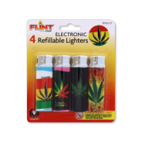 Rysons Electronic Lighters - Leaves 4 Pack