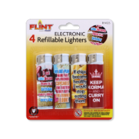 Rysons Electronic Lighters with Food Quotes 4 Pack