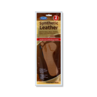 Rysons synthetic leather comfort insoles, two pairs per pack.