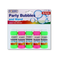Rysons 5 Pack Party Bubble Bottles 60ml