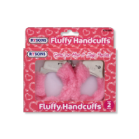 Pink fluffy handcuffs novelty accessory by Rysons