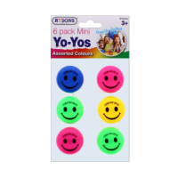 Mini Yo-Yos 6 Pack Assorted Colours Rysons Wholesale
