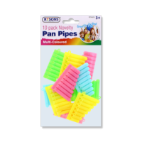 Rysons Novelty Multi-Coloured Pan Pipes 10 Pack
