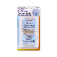 Rysons 100% Cotton Buds 2 x 50 Pack