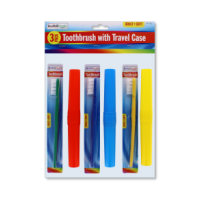 Rysons Travel Toothbrush Sets with cases, 3 pack
