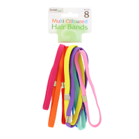 Rysons multi-coloured hair bands 8 pack
