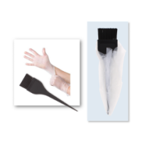 Hair Colouring Disposable Brush with Plastic Gloves