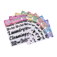 Assorted storage box stickers 9 pack