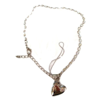Silver Plated Heart Pendant on Chain