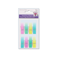 1.8 inch wood deco clothespins pastel ombre