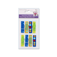 Tellar 1.8 inch Wood Deco Clothespins, pack of 8