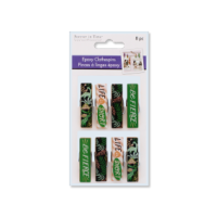 1.8 inch Wood Deco Epoxy Clothespins Fierce design pack of 8
