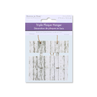 Whitewash Triple Plaque Hanger Sign 3"x6.4"