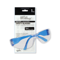 Clear blue anti-scratch safety glasses