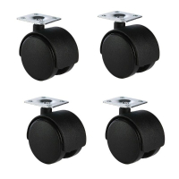 4pc Twin Wheel Nylon Castors 40mm