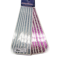 Clear self-adhesive scrapbook jewel border stickers with foil and crystal