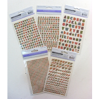 Mini kraft letters and numbers retro medley
