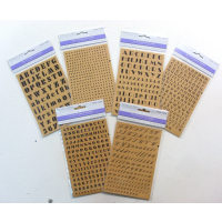Mini Kraft Alphabet Letters & Numbers Assorted Font