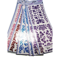 Floral vine scrapbook glitter transfers for crafts