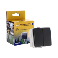 IP54 outdoor heavy duty 2 gang 2 way switch