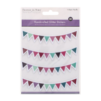 Handcrafted Glitter 3D Pennant Banner Stickers