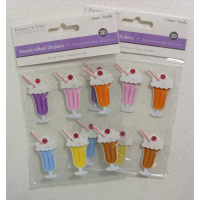 Handcrafted Stickers Milkshake Medley 3D