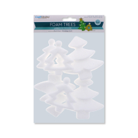 Polyfoam Tree Set: Pack of 6 Decorative Trees