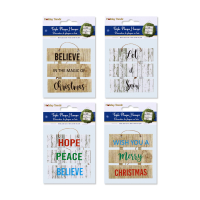 Holiday 3"X6.4" Triple Plaque Sign Assorted