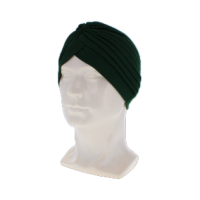 Ladies soft hair turban head wrap in bottle green