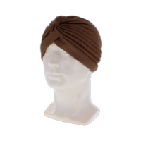 Ladies Soft Hair Turban Head Wrap - Brown