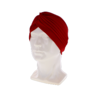 Ladies soft hair turban head wrap red velvet