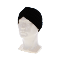 Ladies Soft Hair Turban Head Wrap- Black Velvet