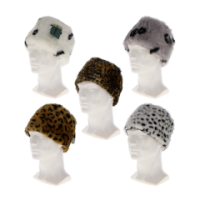 Assorted animal print faux fur hats